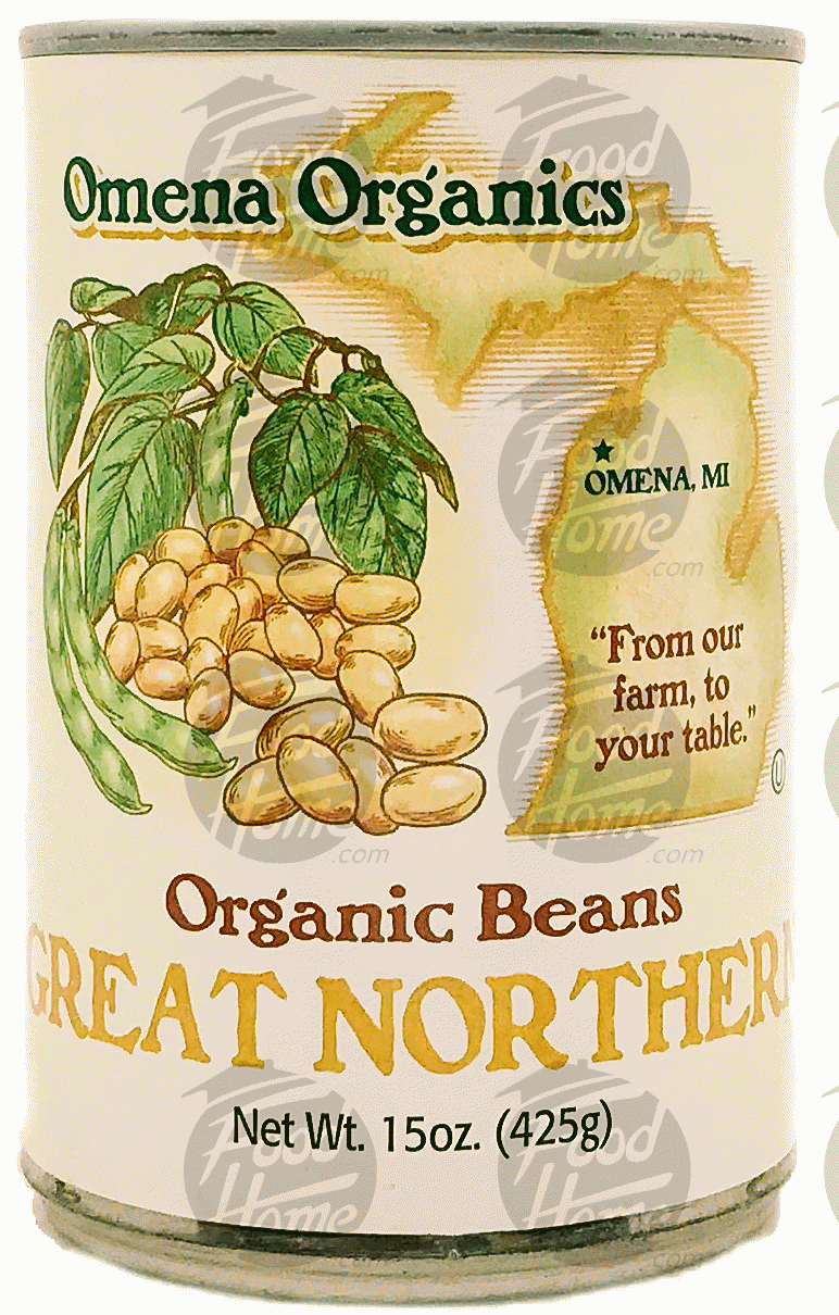 Omena Organics  great northern organic beans, sealed can Full-Size Picture